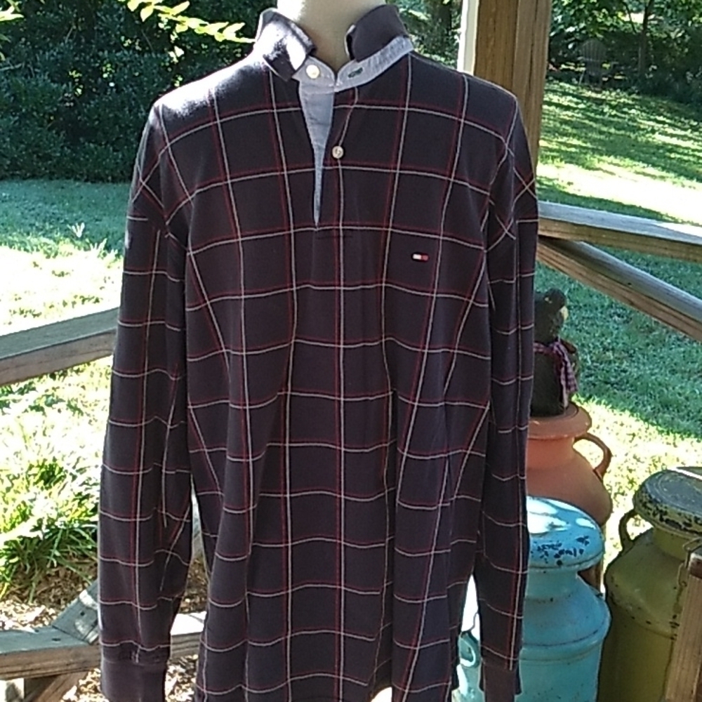 Vintage 1990s Y2K Tommy Hilfiger long sleeve polo